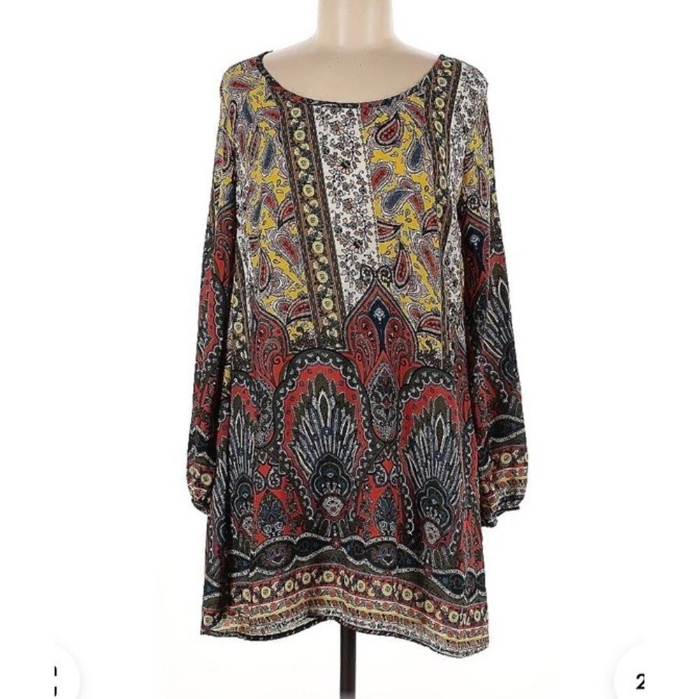 Lovecrazy Women's Size M Casual dress Long sleeve, crew neckline boho